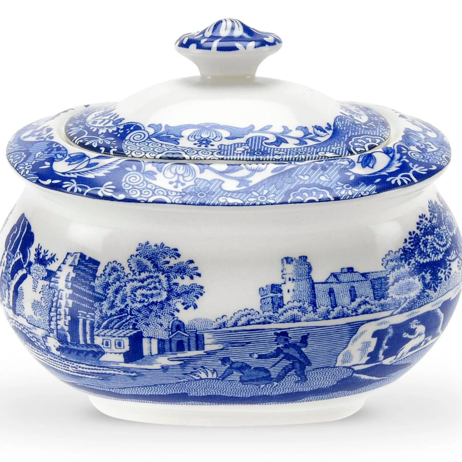 Blue Italian Sukkerskal Med Lokk