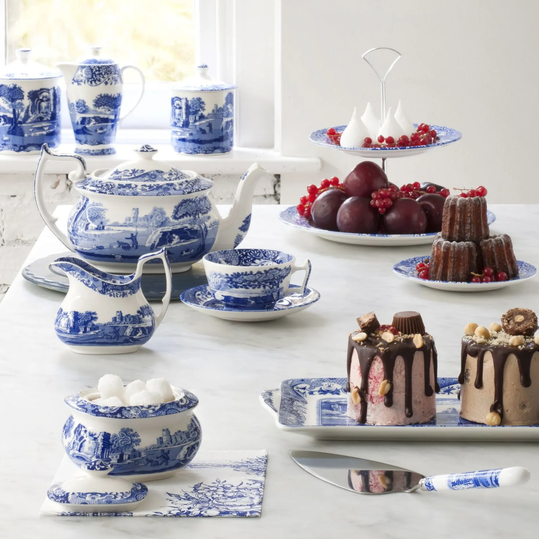 Blue Italian Sukkerskal Med Lokk
