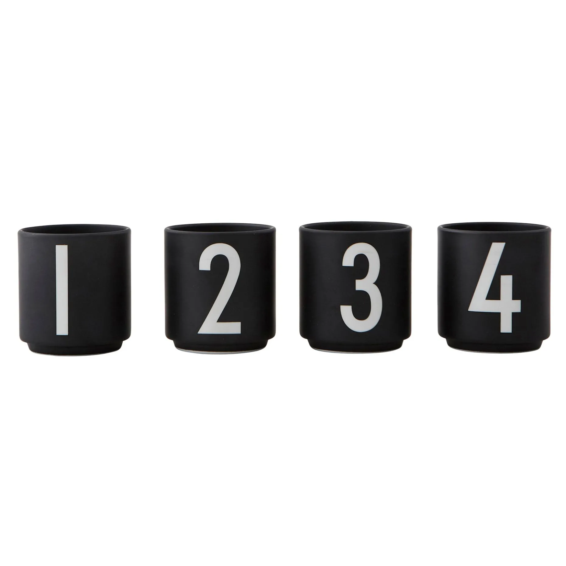 Design Letters Espressokopper 4-Stk. Svart