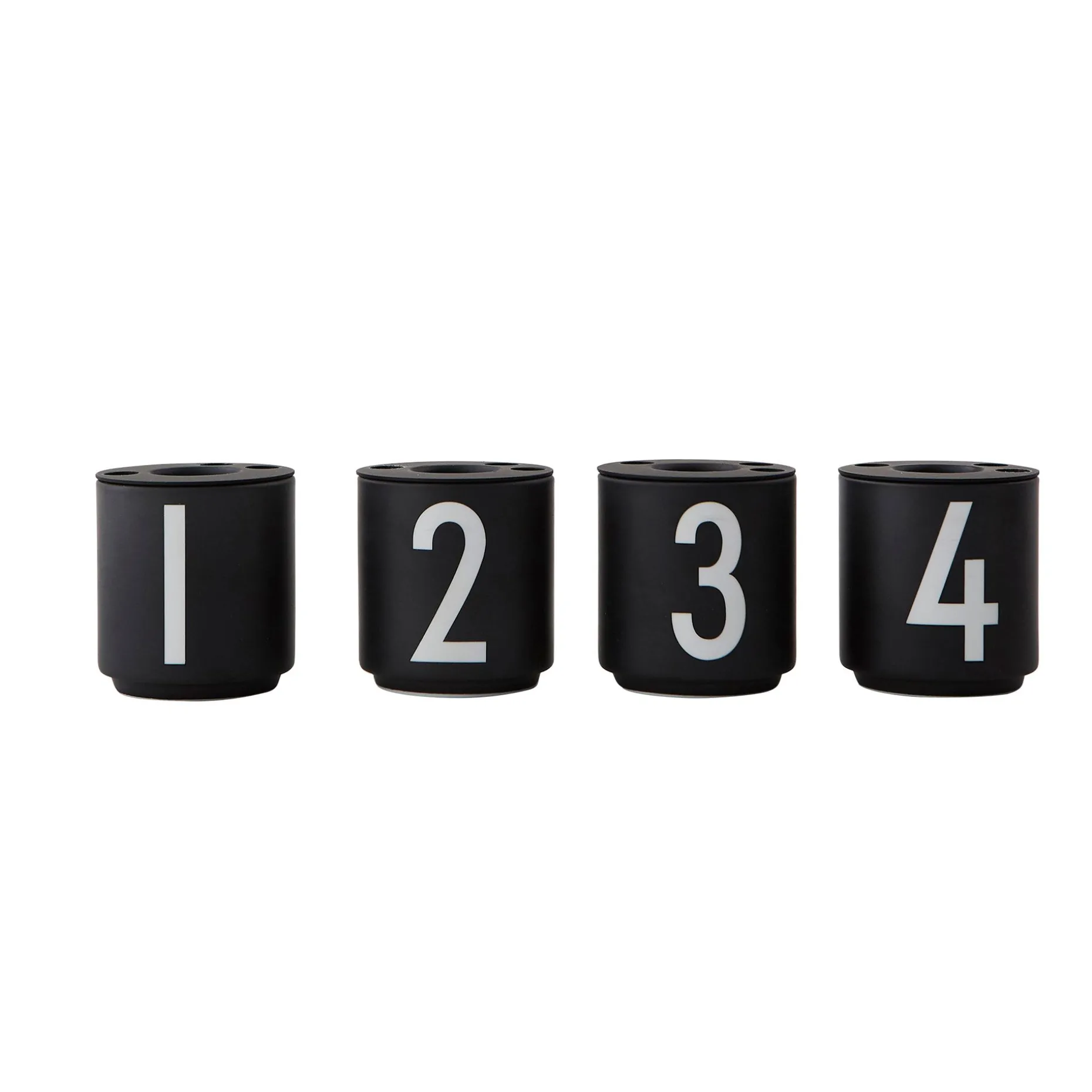 Design Letters Espressokopper 4-Stk. Svart