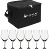 Expert Vinglass Veske Svart Inkl 6 Vinglass
