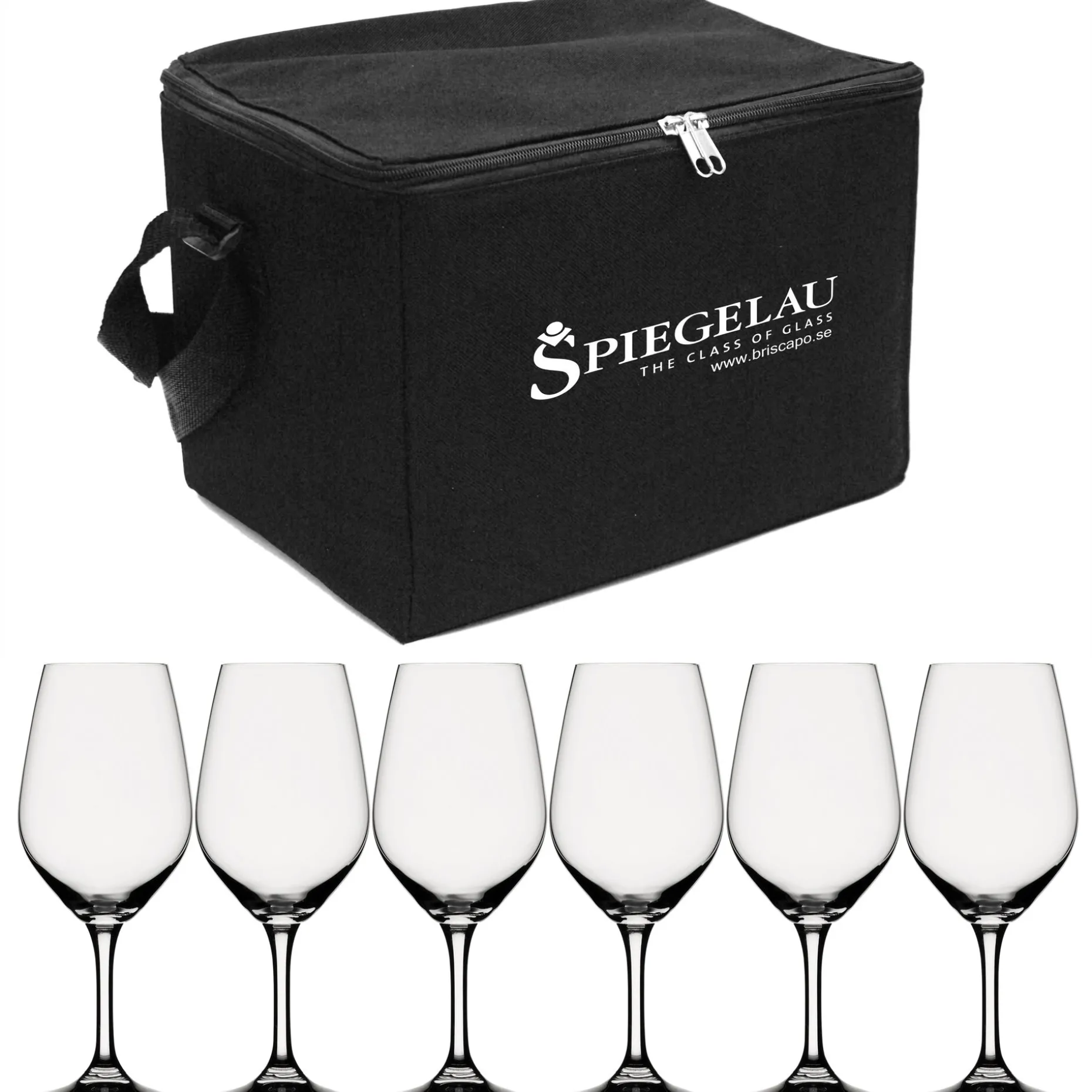 Expert Vinglass Veske Svart Inkl 6 Vinglass