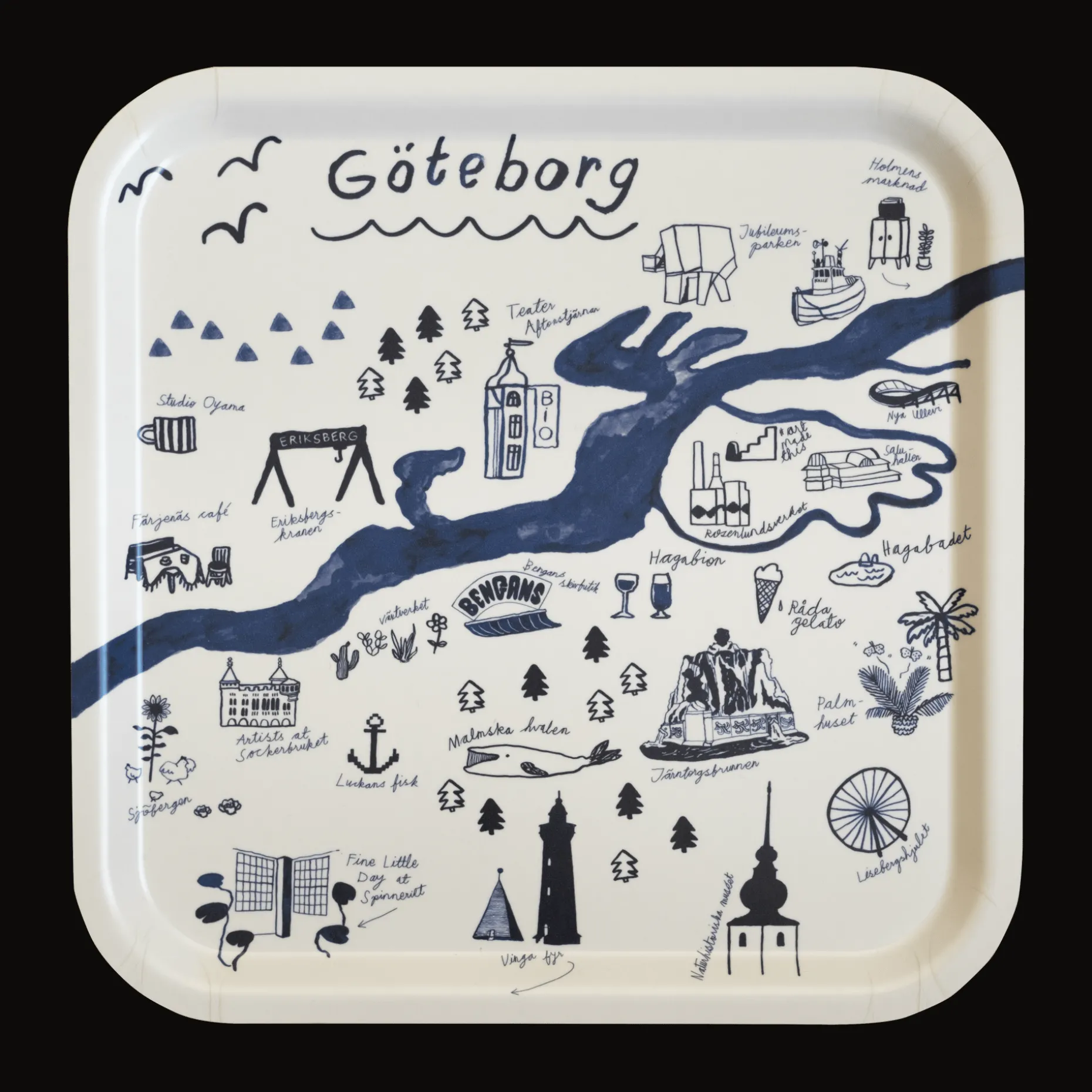 Gothenburg Brett 32 X 32 Cm