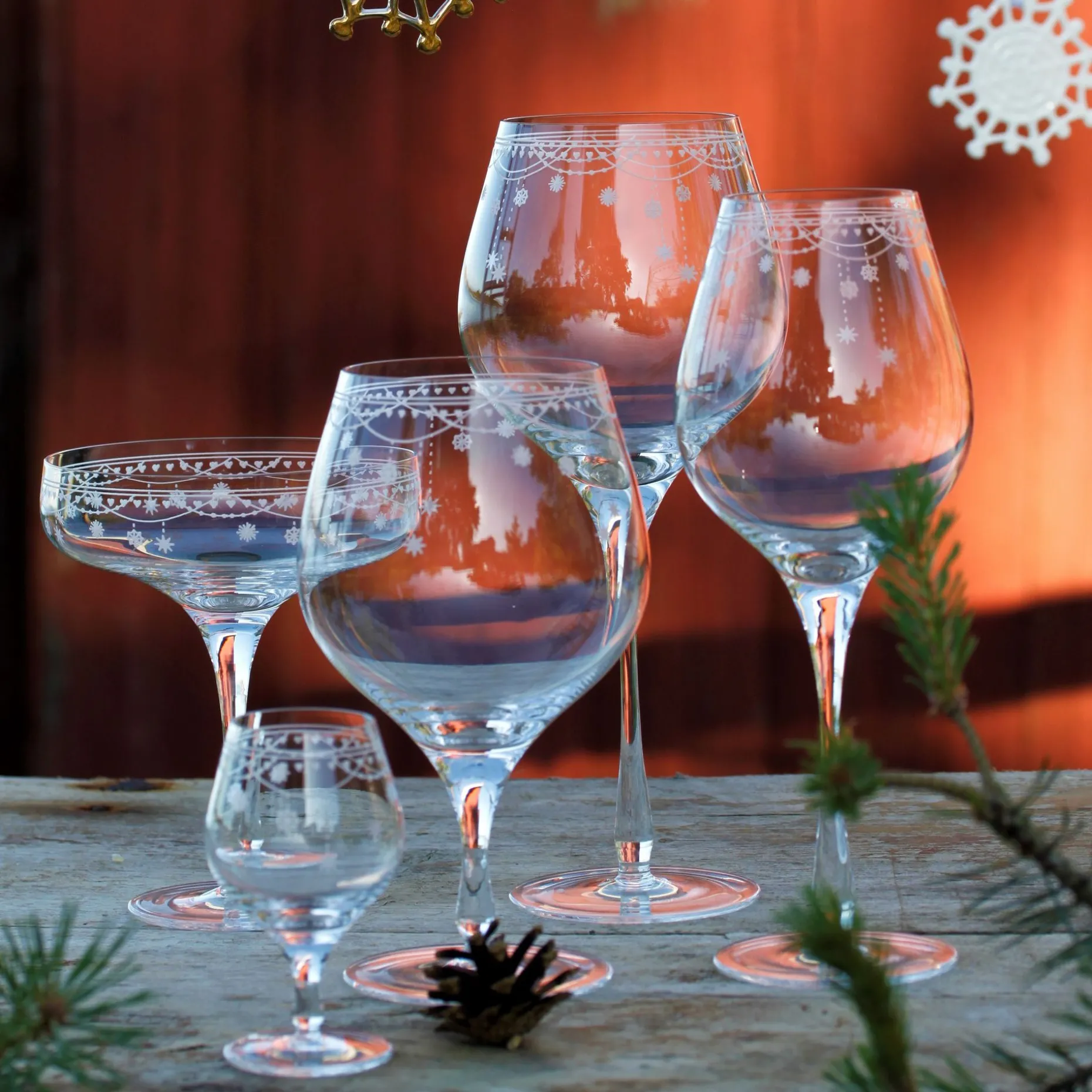 Julemorgen Snapsglass