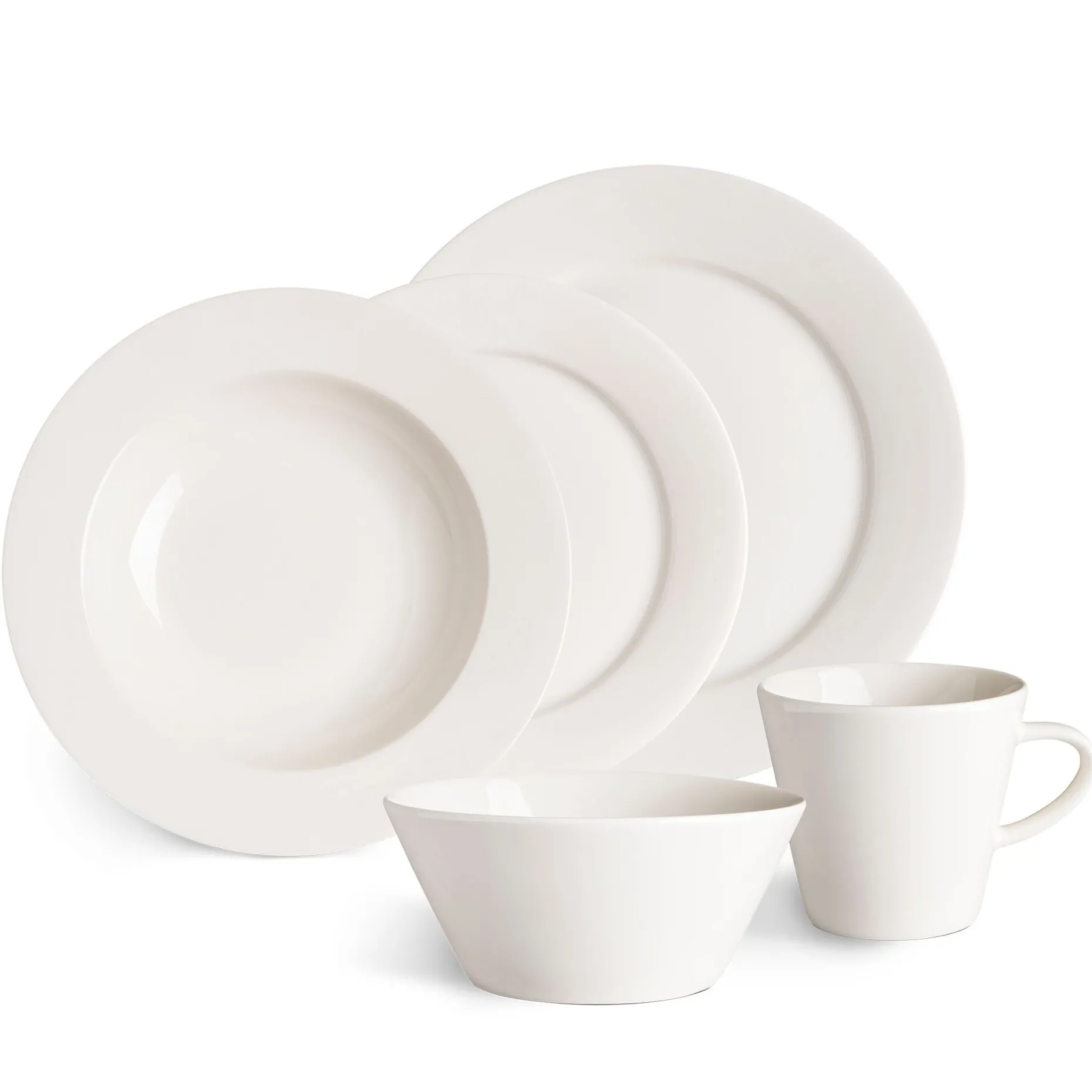 Kalk Dyp Tallerken 23 Cm 4-Stk.