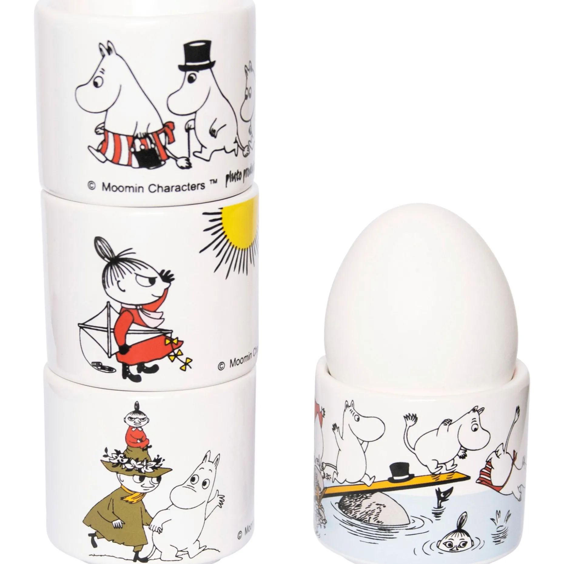 Mummi Farge Eggeglass 4 Deler