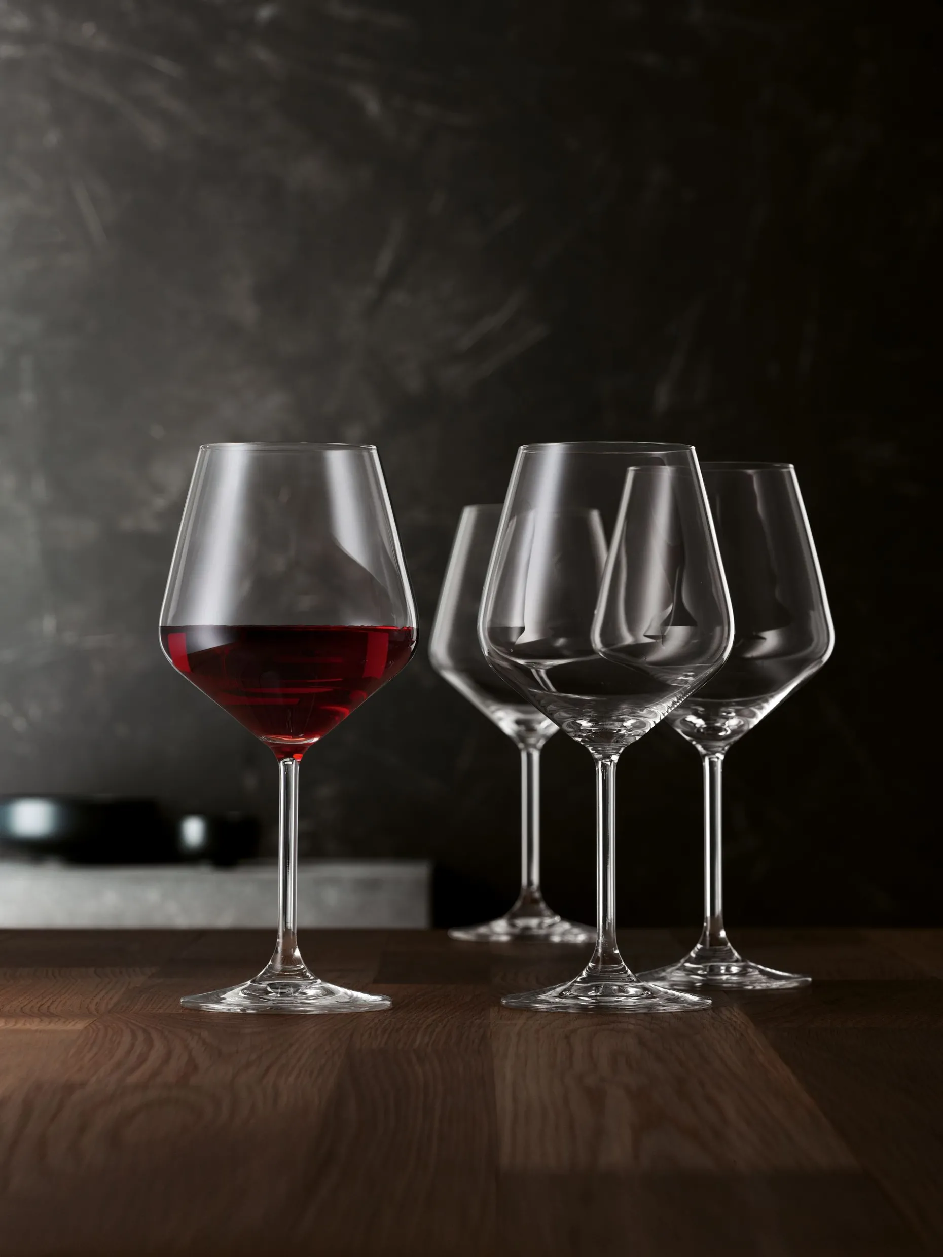 Style Burgundy Rodvinsglass 4-Pakning